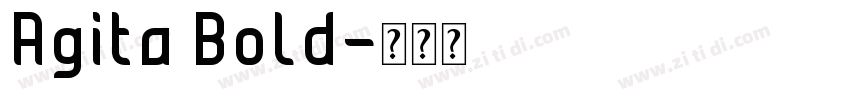 Agita Bold字体转换